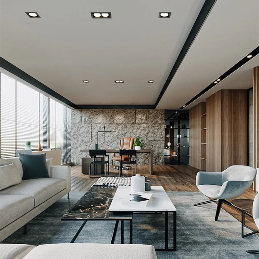 Spot led encastrable plafond sans éblouissement Alban Rondeau en Aluminium - Caractère & Élégance dans le Décor