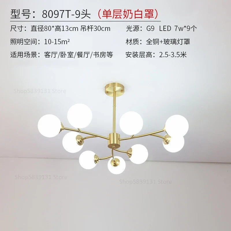 Suspension — LED moderne nouvelle lampe suspension moléculaire nordique