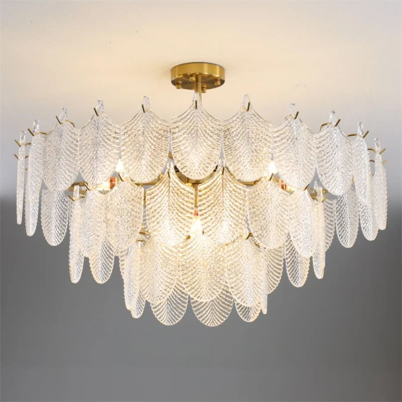 Lustre — De luxe en verre pour décoration intérieure élégante et moderne