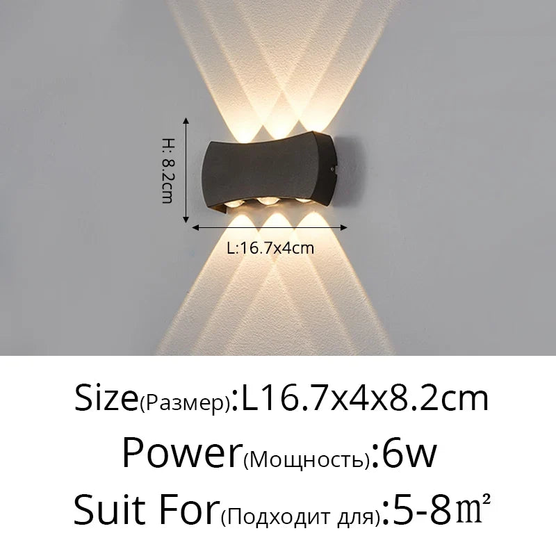 Applique murale — LED moderne imperméable pour extérieur minimaliste