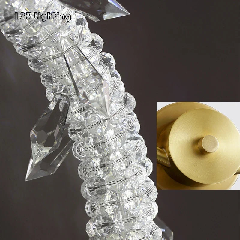 Applique murale led cristal et cuivre décorative pour intérieur Daphné Sérénade - Des Reflets pour Souligner le Décor
