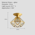 Plafonnier créatif en cuivre pour intérieur moderne et élégant Lorène Dessin - Le Charme du Verre dans le Décor