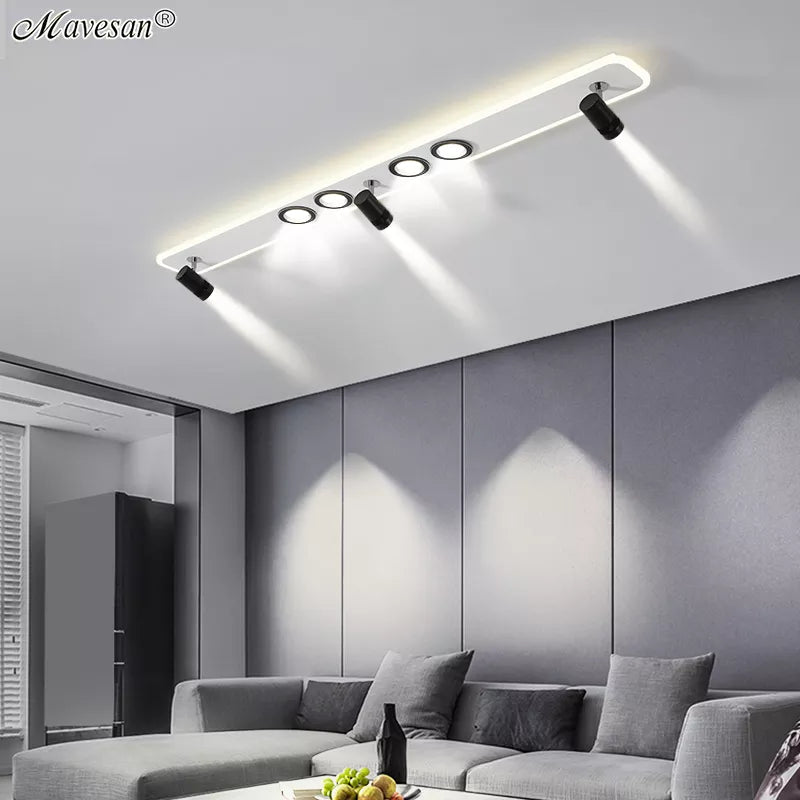Plafonnier Acrylique LED à spots Solange Élan - Une Présence Décorative Affirmée