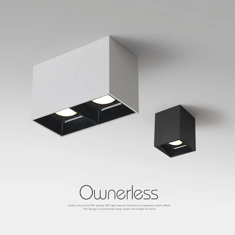Projecteur led rond carré surface montée angle réglable Mérida Matin - Formes Arrondies & Harmonie Visuelle