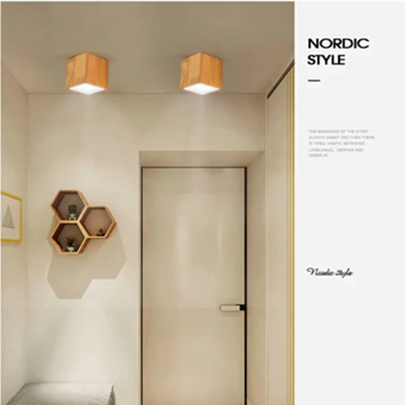 Spot Led rond en bois au design nordique Melchior Échappée - Le Charme du Bois au Quotidien