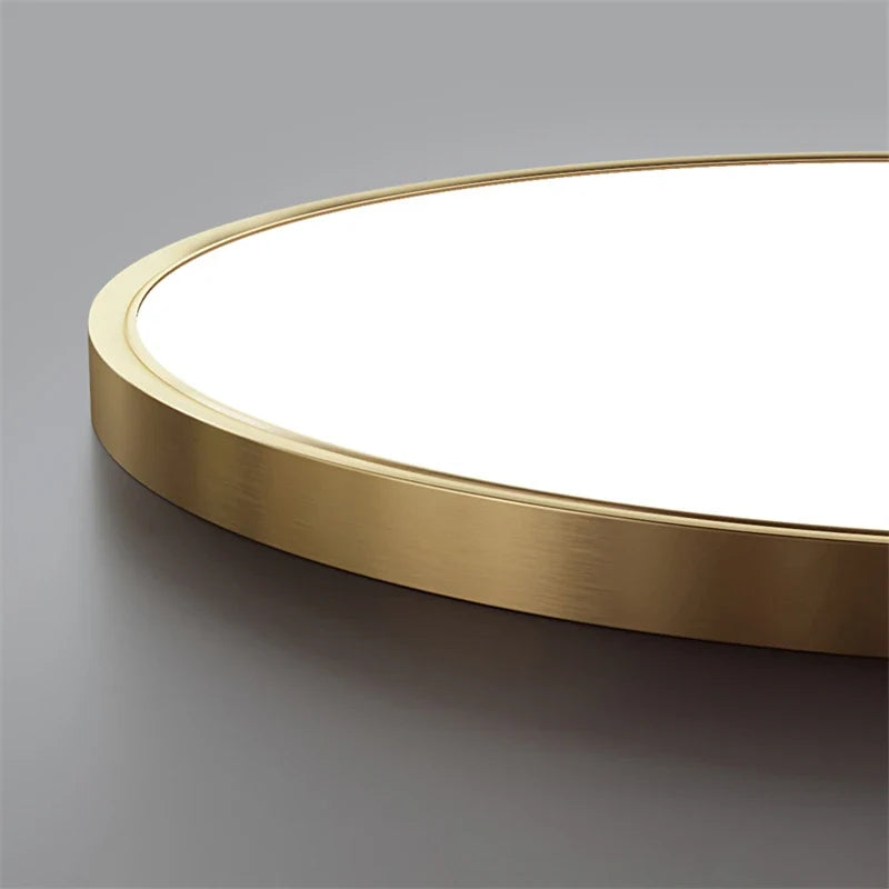 Plafonnier — LED rond minimaliste en cuivre pour allée couloir