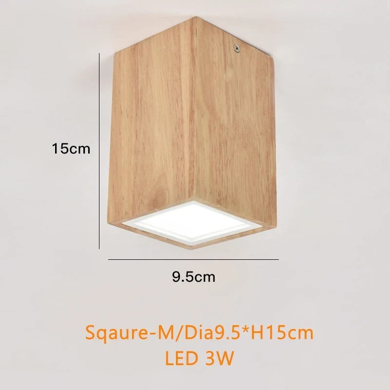 Spot Led rond en bois au design nordique Melchior Échappée - Le Charme du Bois au Quotidien