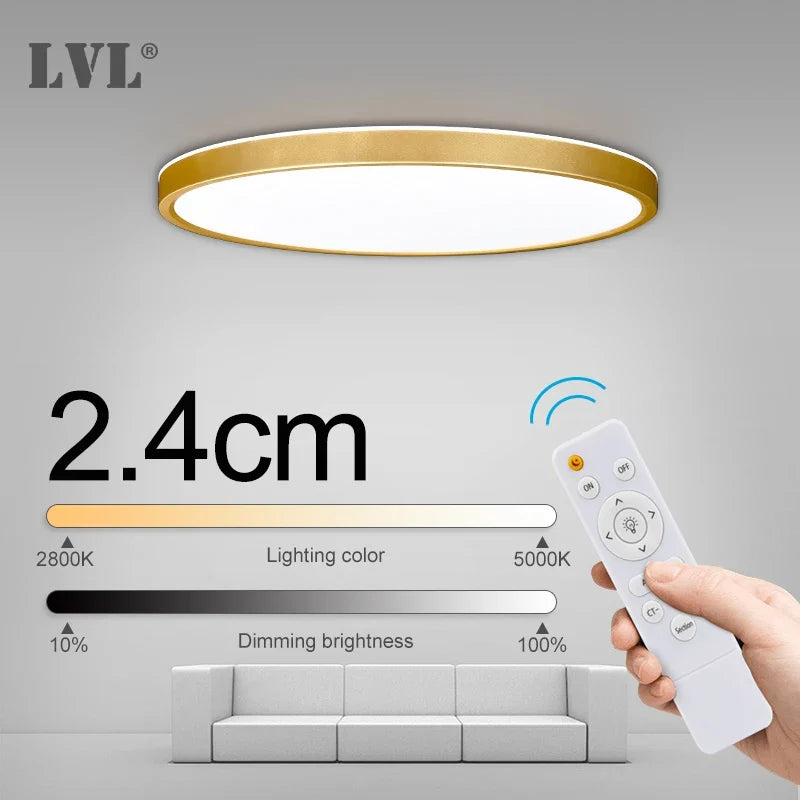 Plafonnier led moderne télécommandé à intensité variable Orson Alizé - Présence Moderne & Harmonie Intérieure
