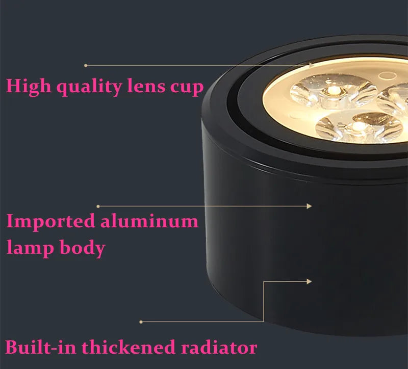 Plafonnier led de surface downlight smd5730 pour éclairage intérieur Lionel Rumeur en Aluminium - Simplicité & Caractère au Quotidien