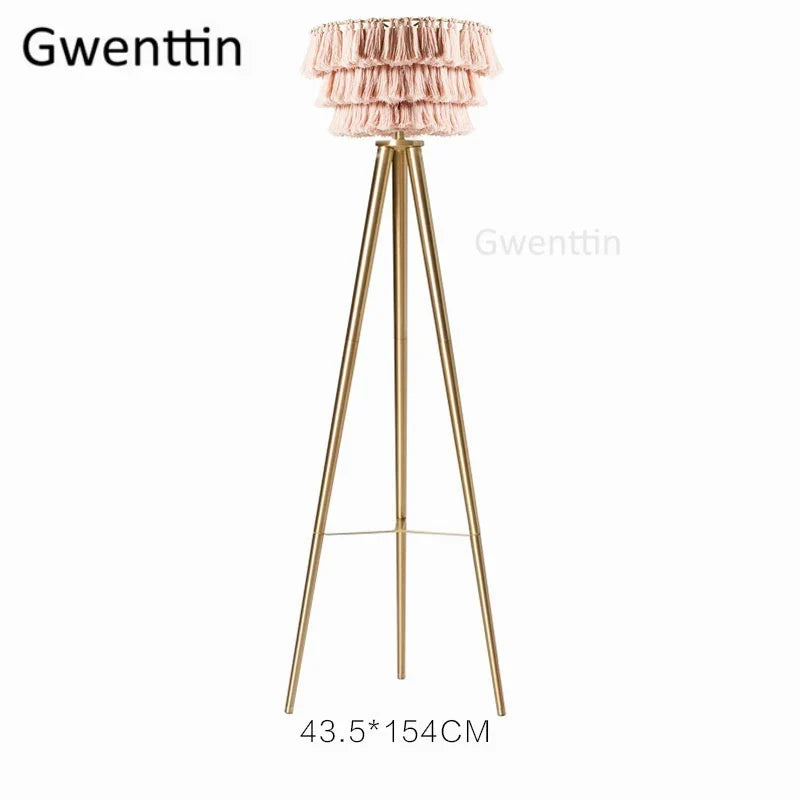 Lampadaire — Créatif en fil de soie avec trépied nordique décoratif