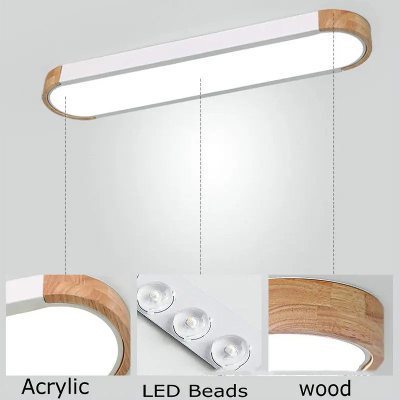 Plafonnier — Nordique long 3 coul fermentation gradation LED lampe