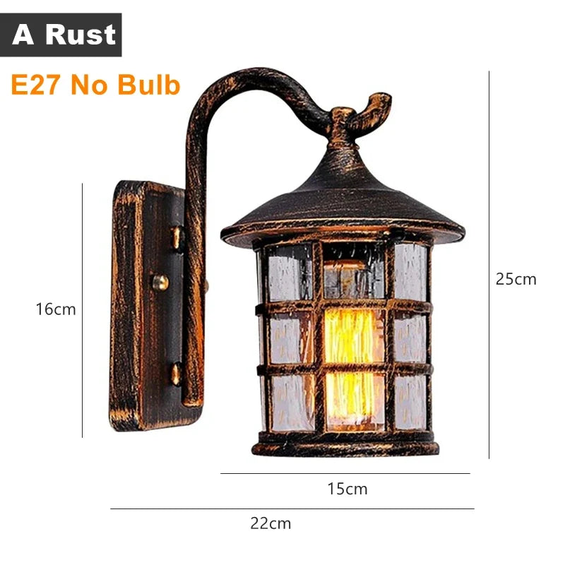 Applique murale — LED rustique en fer vintage pour intérieur et extérieur