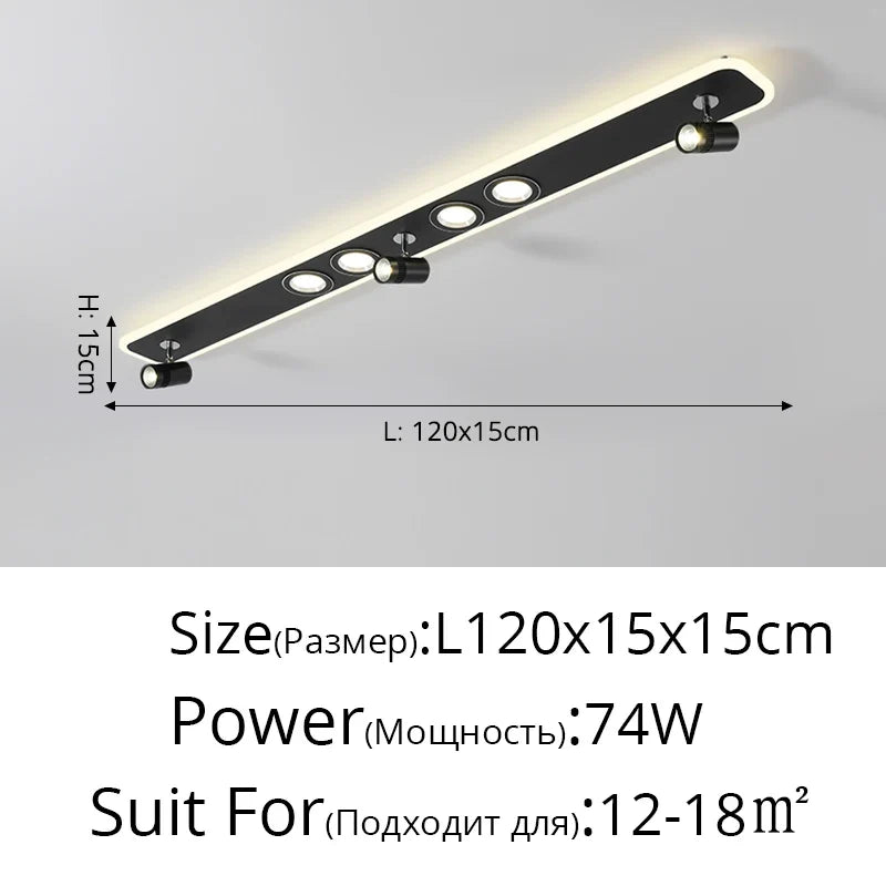 Plafonnier Acrylique LED à spots Solange Élan - Une Présence Décorative Affirmée