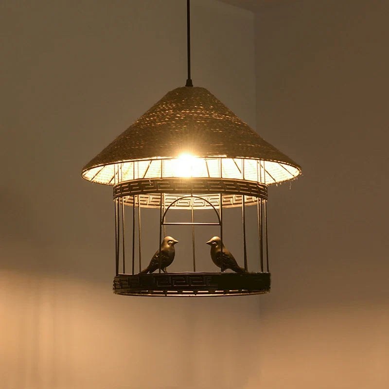 Lustre Industriel Émile Brume en Corde Tressée