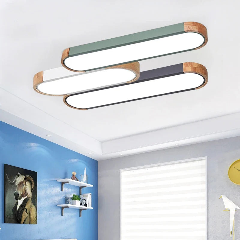 Plafonnier — Nordique long 3 coul fermentation gradation LED lampe