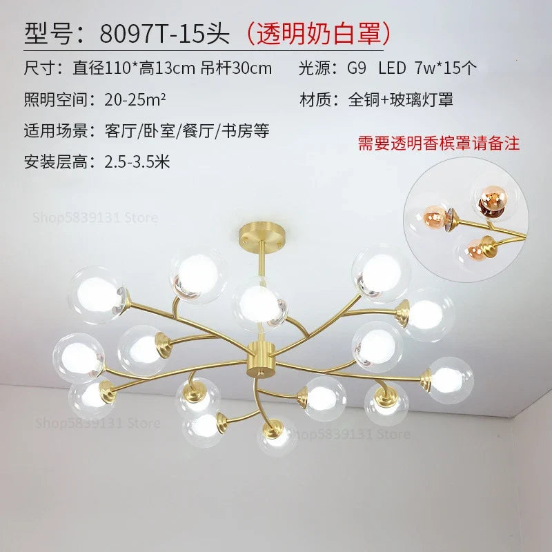 Suspension — LED moderne nouvelle lampe suspension moléculaire nordique