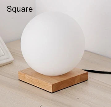 Lampe à poser — De table boule de verre Simple