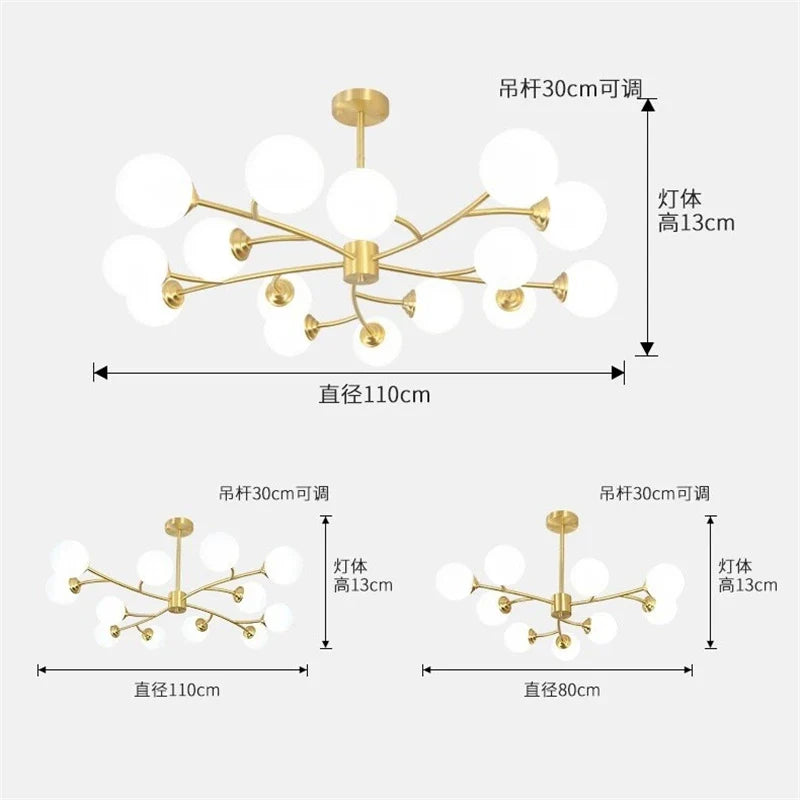 Suspension — LED moderne nouvelle lampe suspension moléculaire nordique