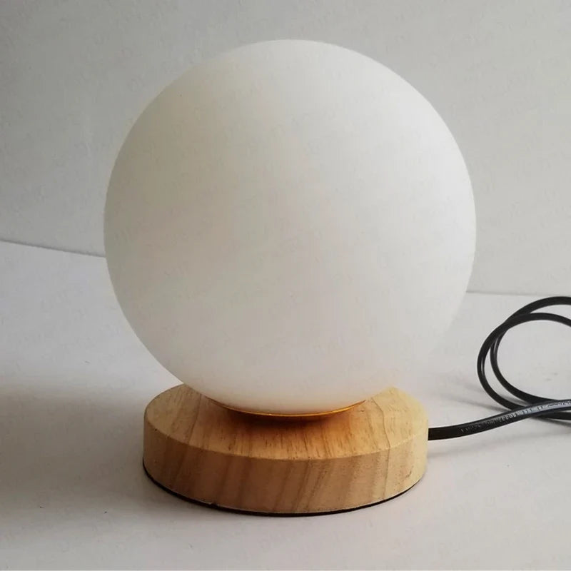 Lampe à poser — De table boule de verre Simple