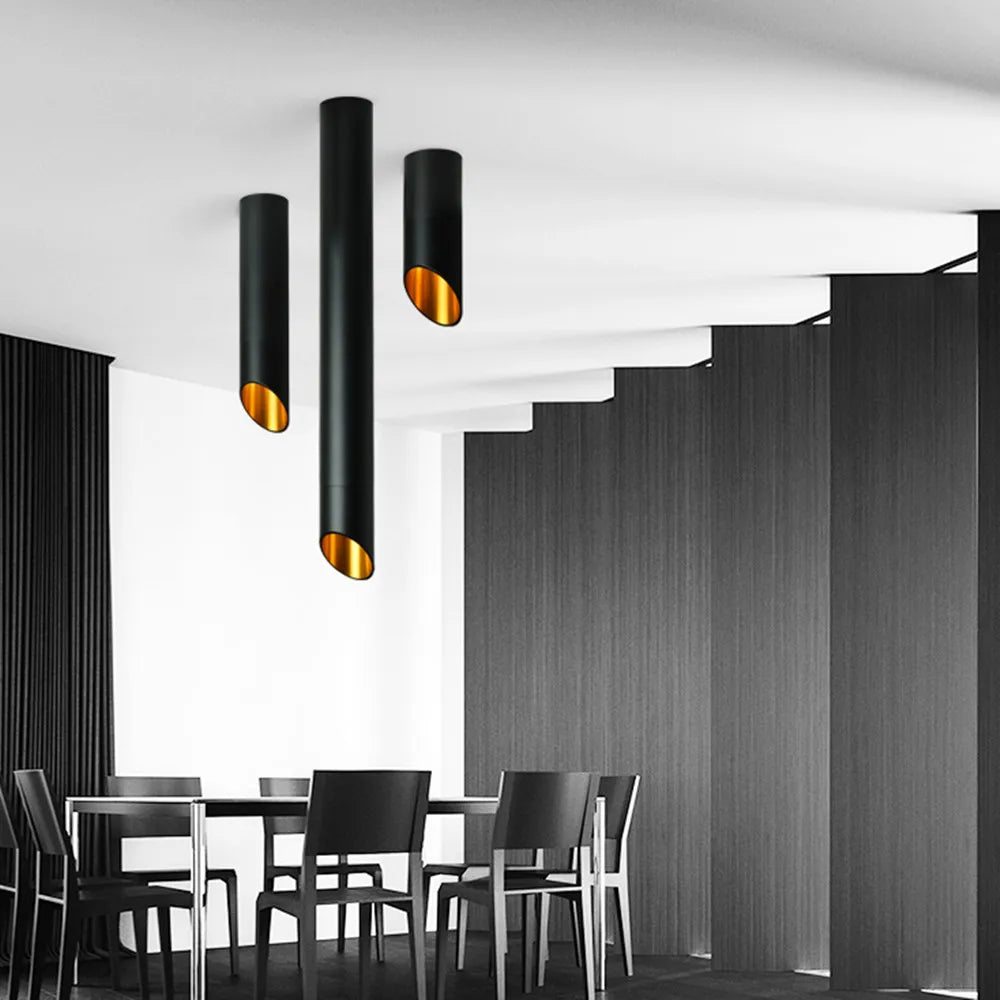Spot LED Surface Monté Plafond Downlight 7W Cordon Lampes Cuisine Entreprise Table Tuyau Tube Lampe Salle À Manger Bar Comptoir Boutique Spot Lumière Solène Impromptu en Aluminium - Caractère & Élégance dans le Décor