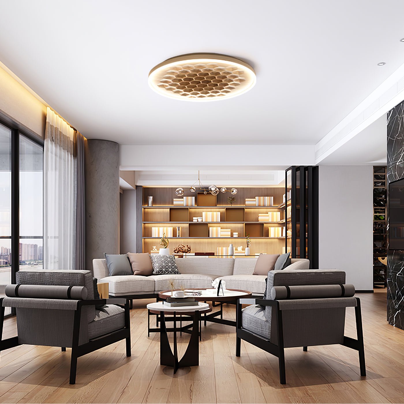 Cevynira Texturé Bronze Applique Plafond - Neutralighting