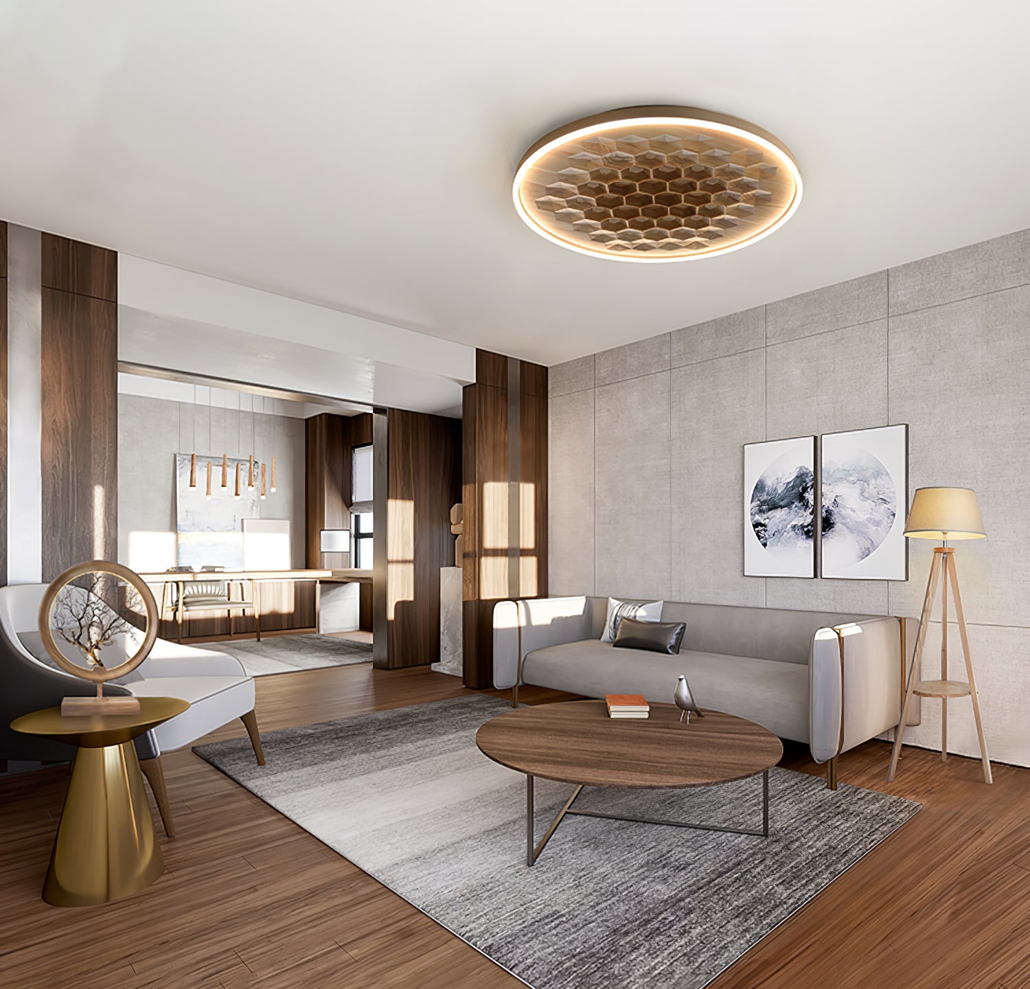 Cevynira Texturé Bronze Applique Plafond - Neutralighting