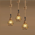Suspension Industrielle Albane Rivage en Corde de Chanvre et Métal