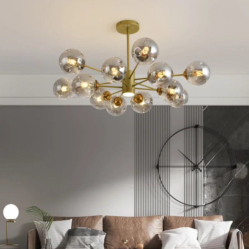 Lustre — Moderne design haricot magique en verre intérieur