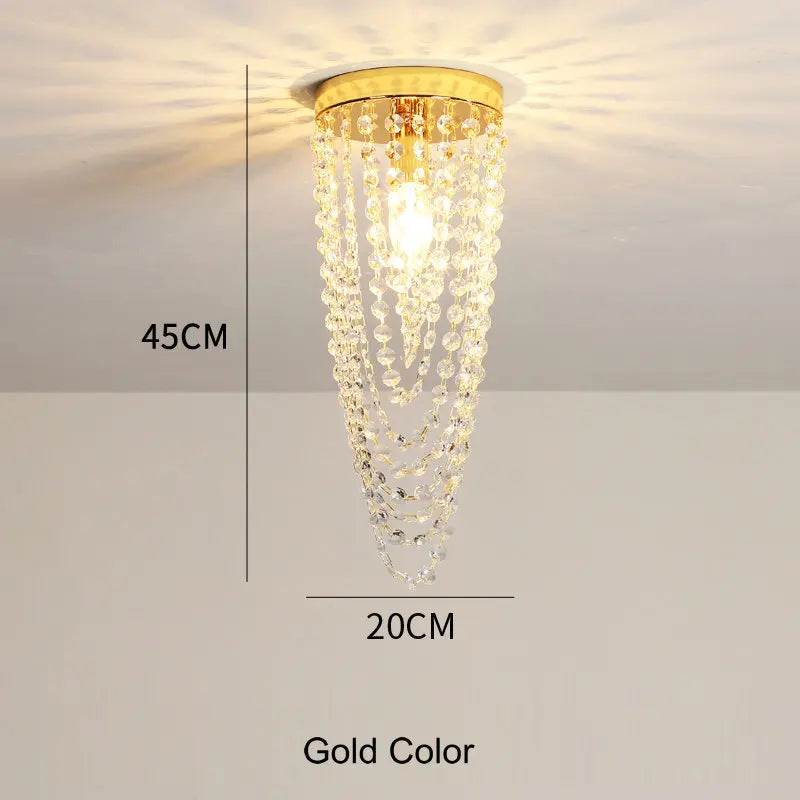 Plafonnier de montage en surface led de luxe européen Inès Arpège en Cristal - Jeux de Reflets & Présence Raffinée