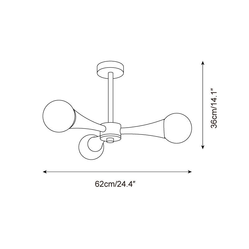 Ritta Plafonnier Bois et Travertin Fixe au Plafond - Neutralighting
