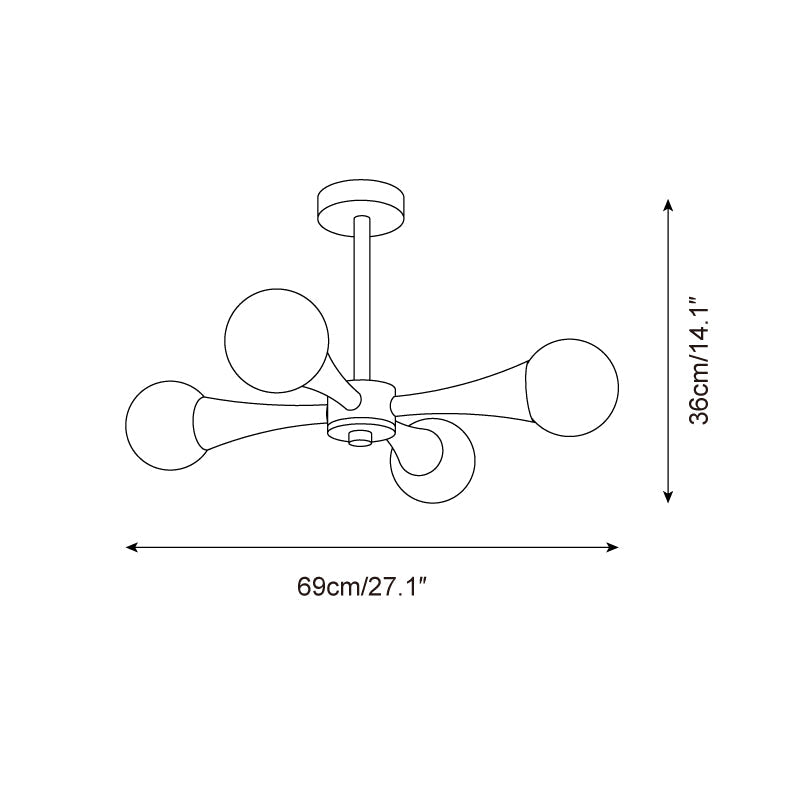 Ritta Plafonnier Bois et Travertin Fixe au Plafond - Neutralighting