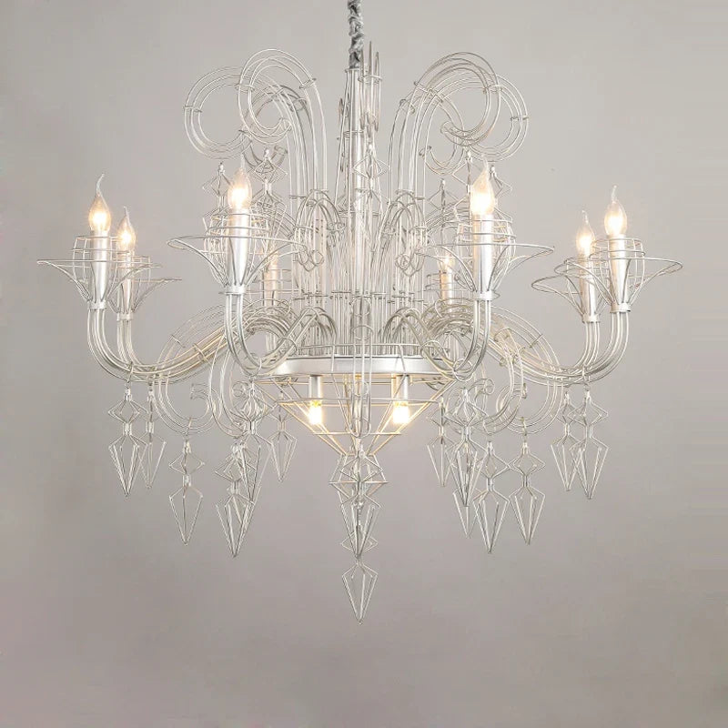 Lustre — Design baroque noir et blanc pour éclairage intérieur