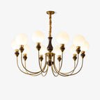 Lustra Chandelier Bras en Laiton Boules en Verre Dépoli - Neutralighting