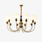 Lustra Chandelier Bras en Laiton Boules en Verre Dépoli - Neutralighting
