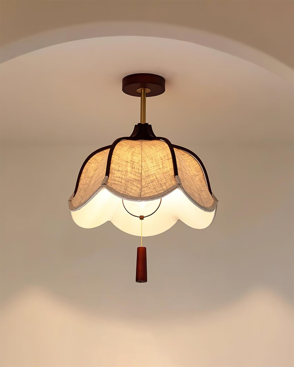 Givola Lampe Plafonnier Semi-Encastrée en Tissu Vintage - Neutralighting