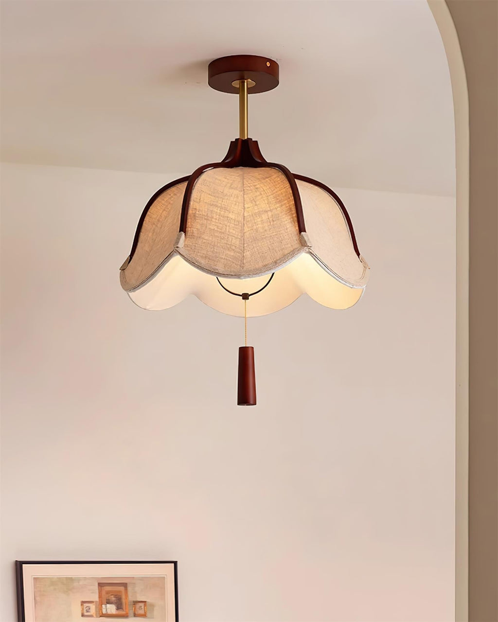 Givola Lampe Plafonnier Semi-Encastrée en Tissu Vintage - Neutralighting