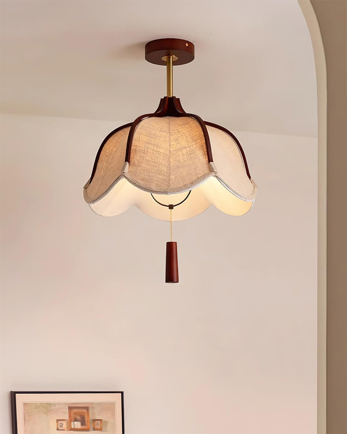 Givola Lampe Plafonnier Semi-Encastrée en Tissu Vintage - Neutralighting