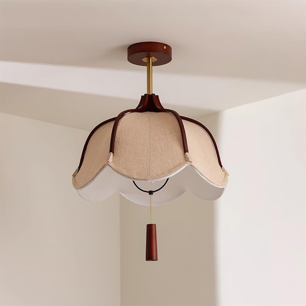 Givola Lampe Plafonnier Semi-Encastrée en Tissu Vintage - Neutralighting
