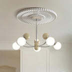 Helio Lustre Chrome Disposition d'Orbes Rouges - Neutralighting