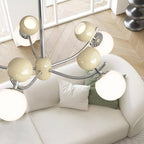 Helio Lustre Chrome Disposition d'Orbes Rouges - Neutralighting