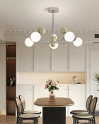 Helio Lustre Chrome Disposition d'Orbes Rouges - Neutralighting