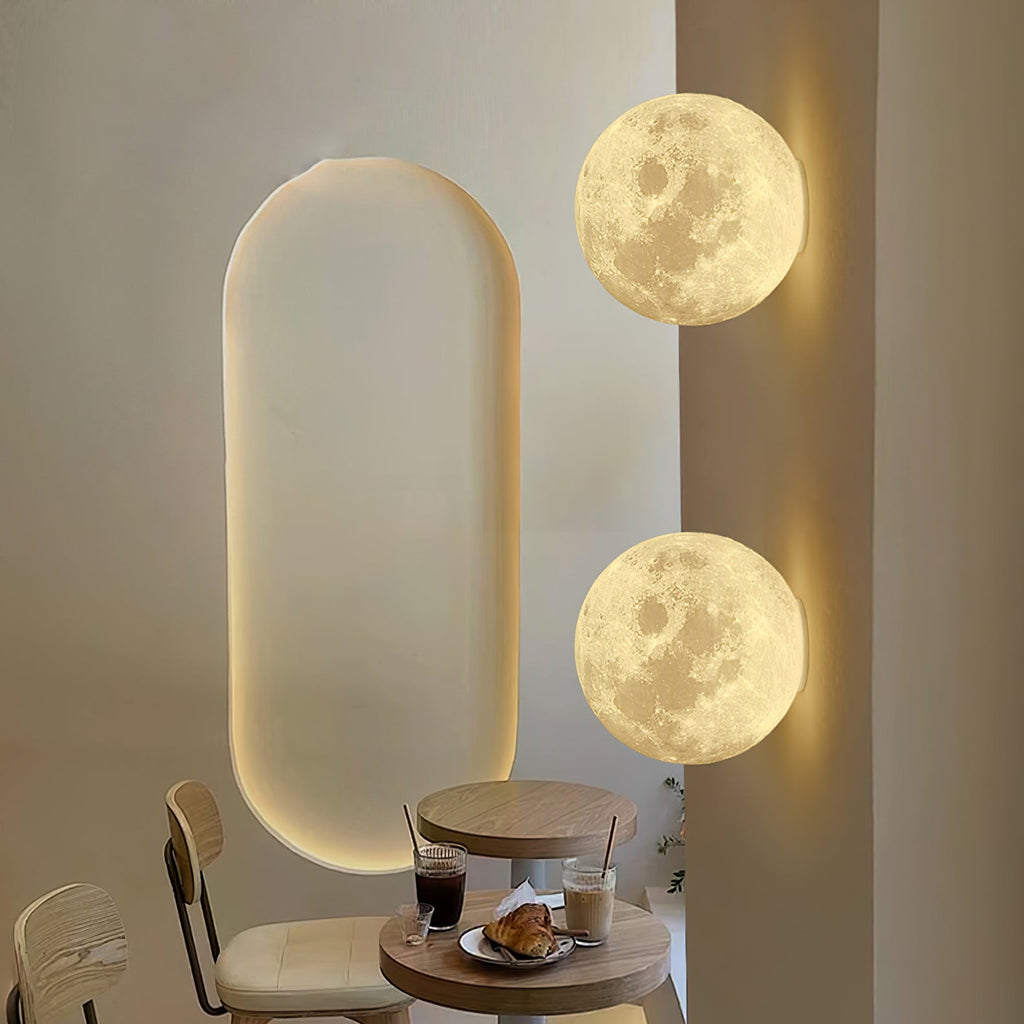 Olsolan Applique Murale 3D en Plastique Art Nordique Lune - Neutralighting