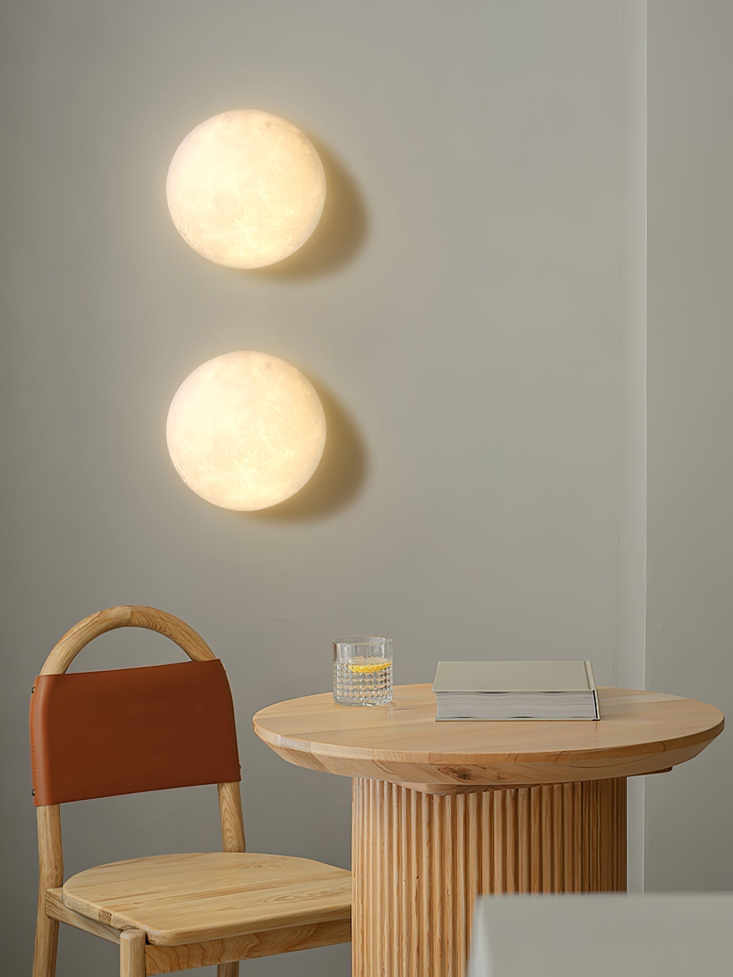 Olsolan Applique Murale 3D en Plastique Art Nordique Lune - Neutralighting
