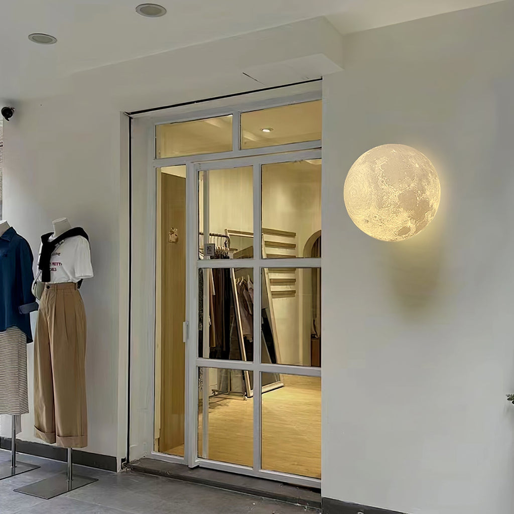 Olsolan Applique Murale 3D en Plastique Art Nordique Lune - Neutralighting