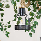 Quoro Lustre Industriel en Corde de Chanvre Style Grenade - Neutralighting