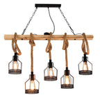 Quoro Lustre Industriel en Corde de Chanvre Style Grenade - Neutralighting