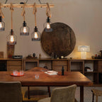 Lustra Suspension Lampe Corde de Chanvre Industriel - Neutralighting