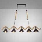 Lustra Suspension Industrielle Vague en Corde de Chanvre - Neutralighting