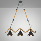 Lustra Suspension Industrielle Vague en Corde de Chanvre - Neutralighting
