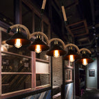 Lustra Suspension Industrielle Vague en Corde de Chanvre - Neutralighting